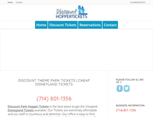 Tablet Screenshot of discounthoppertickets.com